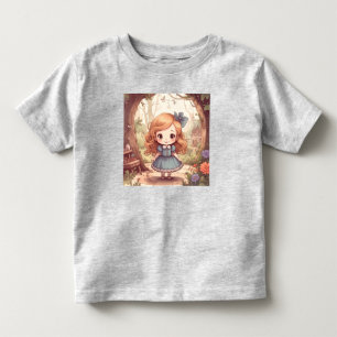 Camiseta Aventuras da Alice Fofa Arte Florestal do País das