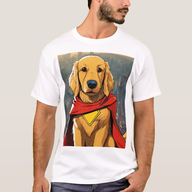 Camiseta Aventuras de Cachorro de Super Herói (Frente)