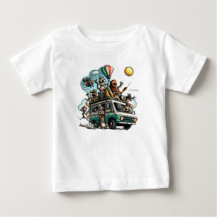 Camiseta Aventuras de Camping da Vida Selvagem - Design de