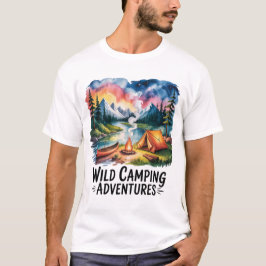 Camiseta Aventuras de Camping Selvagens Design