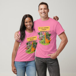 Camiseta aventuras de DINOSSAURO pré-históricos CITAÇÕES
