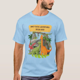 Camiseta aventuras de DINOSSAURO pré-históricos CITAÇÕES
