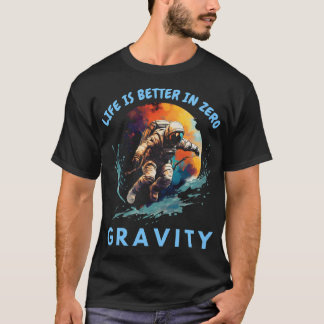 Camiseta Aventuras De Gravidade Zero Com Astronautas