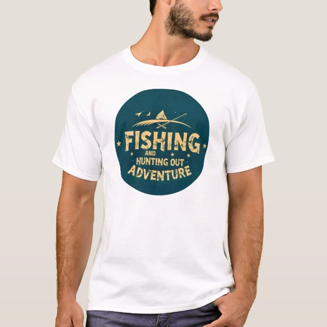 Camiseta : Aventuras de Pesca e Caça Esperam (Frente)