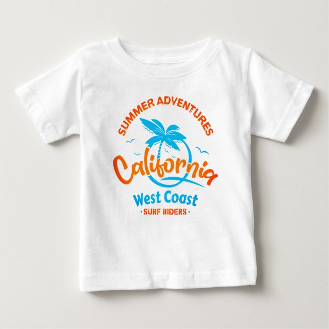 Camiseta Aventuras de verão na California West Coast Surf R (Frente)