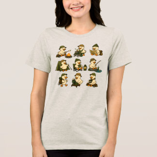 Camiseta Aventuras do Patinho de Acampamento Fofo