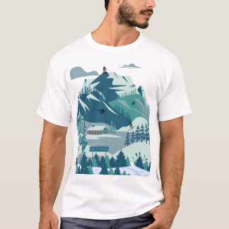 Camiseta "Aventuras em Neve: Escape Alpino"