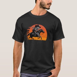 Camiseta Aventuras engraçadas do vaqueiro e cavalo Capivara