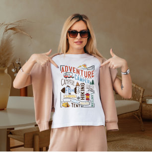 Camiseta Aventureiro barraca fogueira 