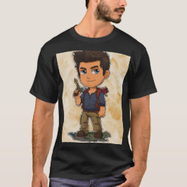 Camiseta Aventureiro Caçador de Tesouros Chibi