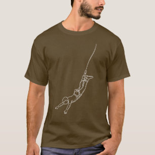 Camiseta Aventureiro de bungee jumping com texto personaliz