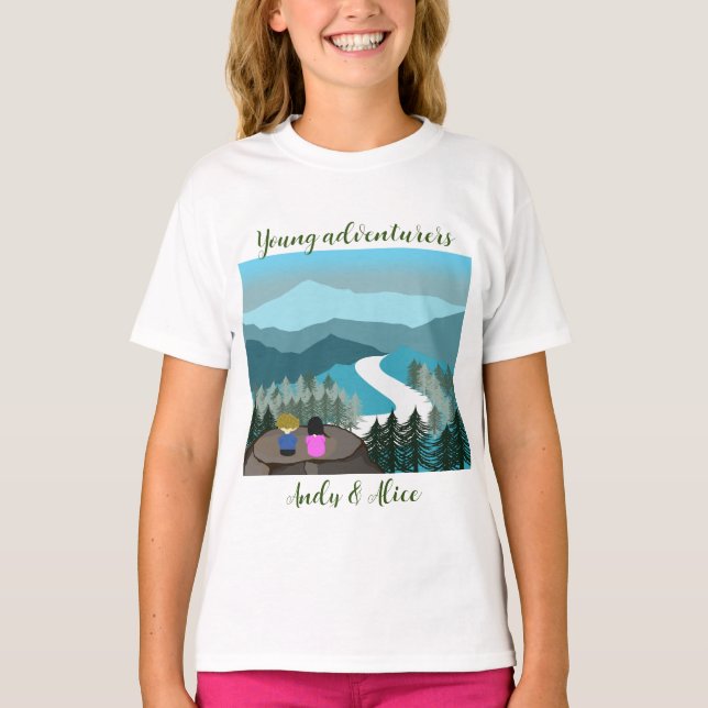 Camiseta Aventuros adoram a natureza (Frente)
