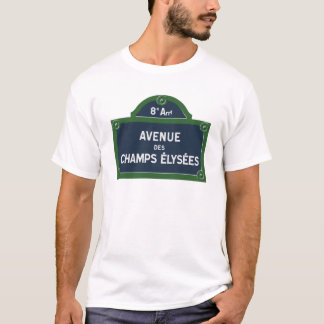 Camiseta Avenue des Champs Elysees street sign