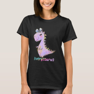 Camiseta Avery Name Shirt Girl Dinossauro Festa de aniversá