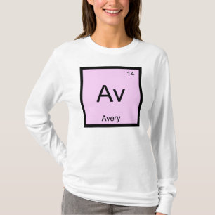Camiseta Avery Nome Química Elemento Tabela Periódica