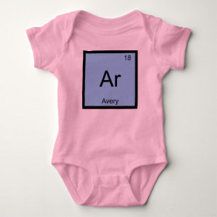 Camiseta Avery Nome Química Elemento Tabela Periódica
