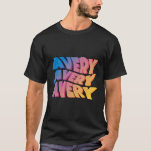 Camiseta Avery Retro Gift Idet Para Meninas Nome Próprio A