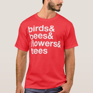 Camiseta Aves Abelhas Flores Árvores 1