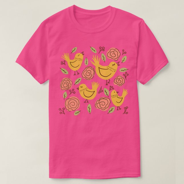 Camiseta Aves Amarelas (Frente do Design)