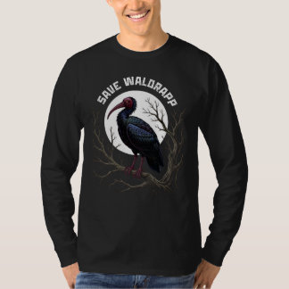 Camiseta Aves ameaçadas: íbis-eremita ou íbis-preto