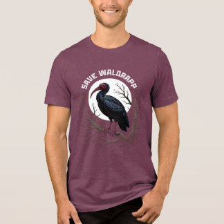 Camiseta Aves ameaçadas: íbis-eremita ou íbis-preto
