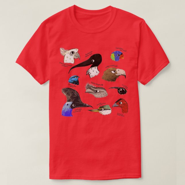 Camiseta Aves australianas (Frente do Design)