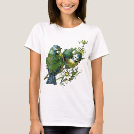 Camiseta Aves Azuis Vintage