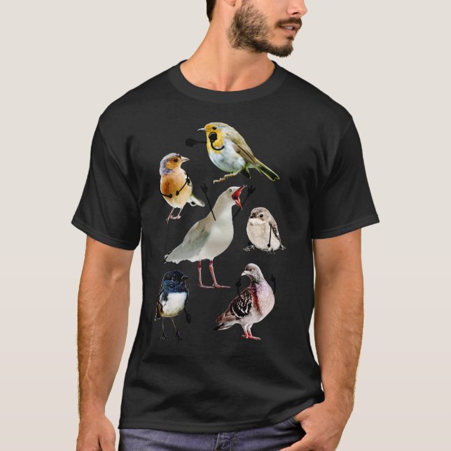 Camiseta Aves Com Camisa-T Clássica De Armas (Frente)