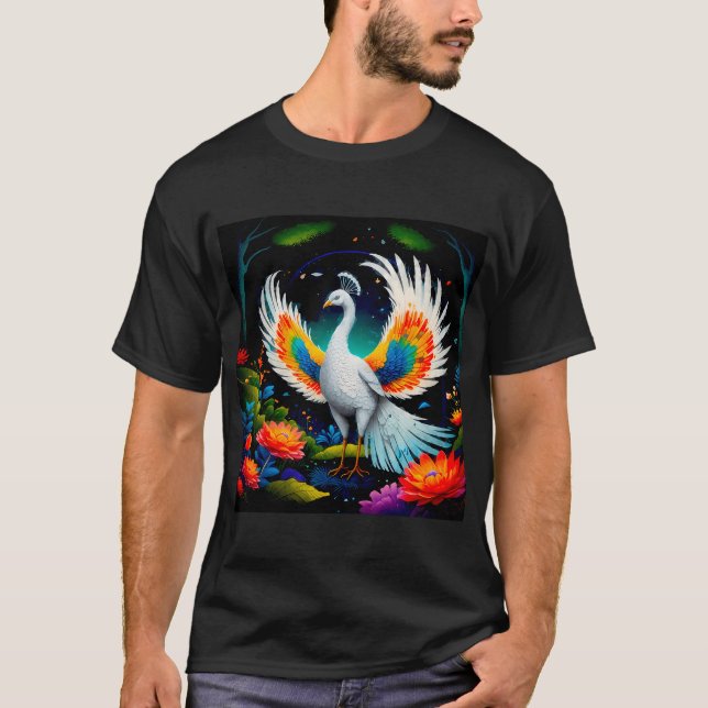 Camiseta Aves da Excelência Pavões Imaginários (Frente)