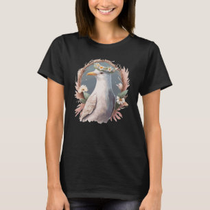 Camiseta Aves de Caivota Flor Coroa Pulverizada