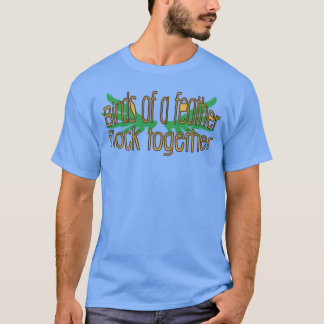 Camiseta Aves de um bando de penas, 2 meninas