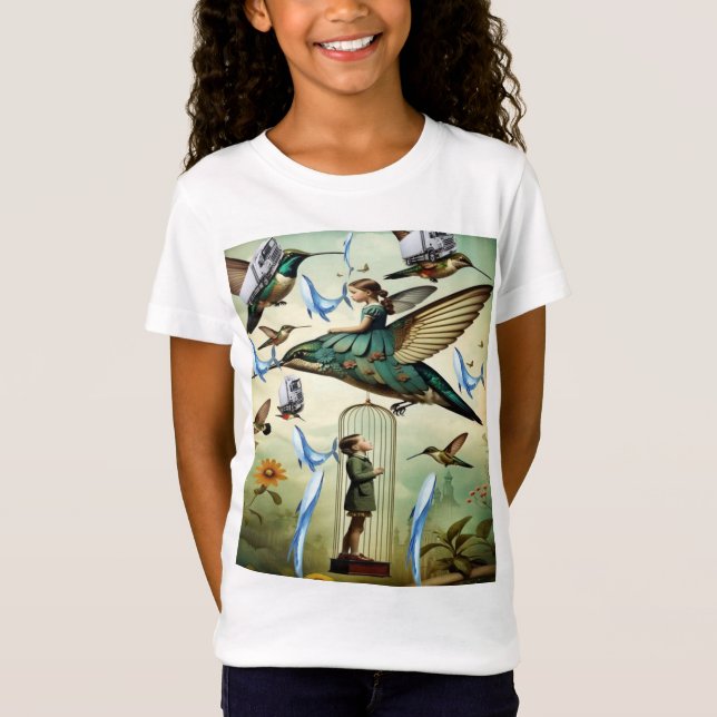 Camiseta aves e baleias (Frente)