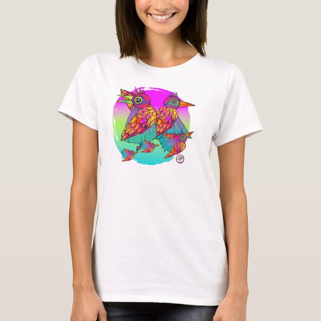 Camiseta Aves e cor (Frente)