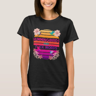 Camiseta Aves E F Palavras Suores Jardins Naturais