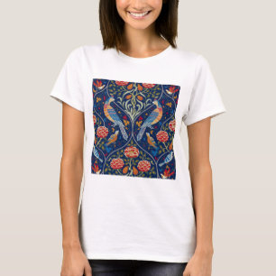 Camiseta Aves e Flores, William Morris