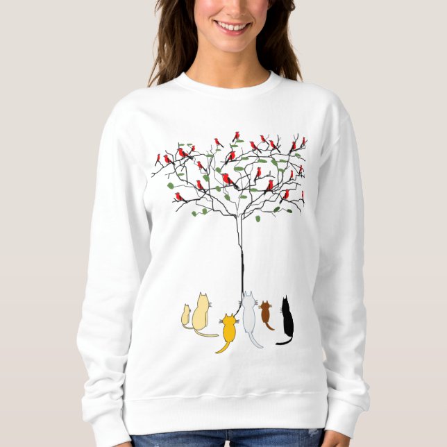 Camiseta Aves e gatos (Frente)