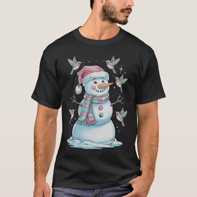 Camiseta Aves E Neve Para Amantes de os animais (Frente)