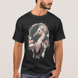 Camiseta Aves Flóridas Coroadas com Flores de Aves de Caver
