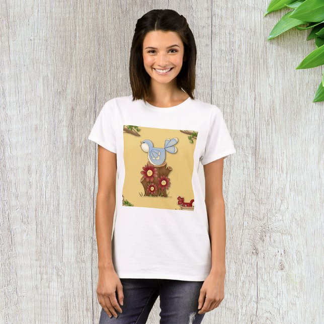 Camiseta Aves primavera (Criador carregado)
