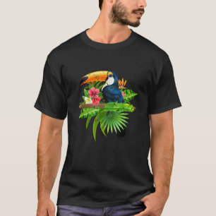 Camiseta Aves Tropicais Exóticas, Verão, Turiano Animal
