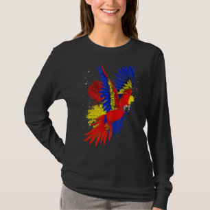 Camiseta Aves Tropicais Selvagem Animal Aves Vigiando Macaw