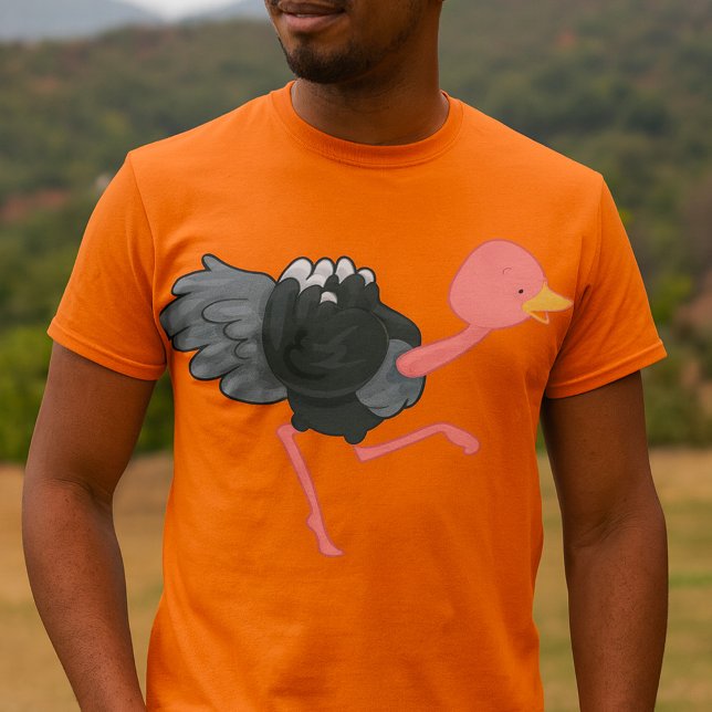 Camiseta Avestruz Correndo (Criador carregado)