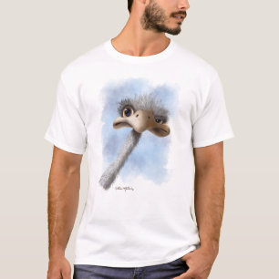 Camiseta Avestruz Engraçada Caricatura