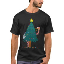 Avestruz engraçado de Natal iluminado