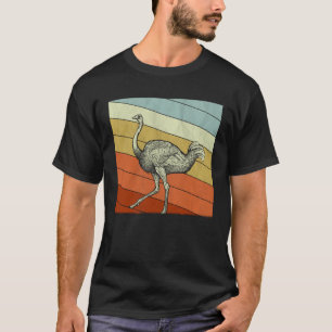 Camiseta Avestruzes Vintage para Meninos Meninas Avestruzes