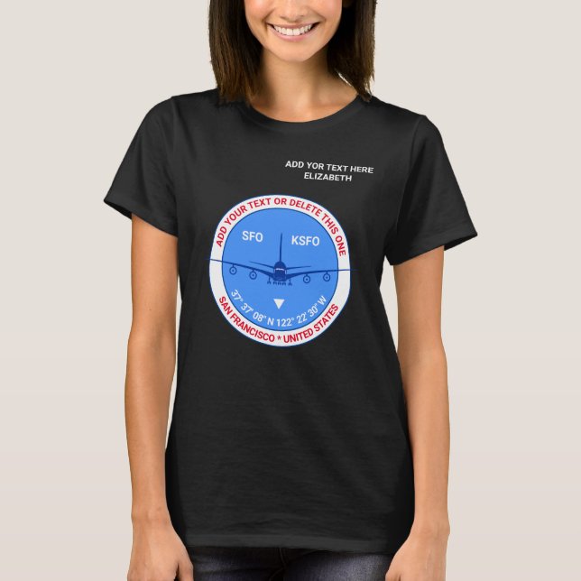Camiseta Aviação, Aeroporto, Piloto, Turismo de Traveler Le (Frente)