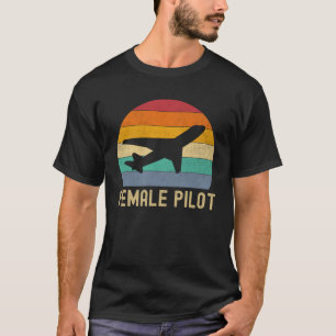 Camiseta Aviação de definição de piloto feminino
