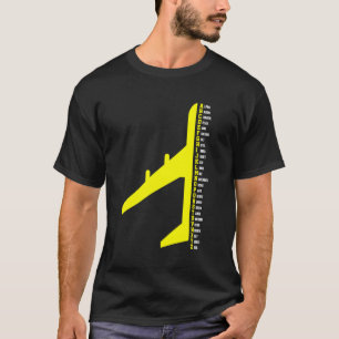 Camiseta Aviador Piloto de Alfabeto Fonético