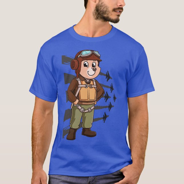 Camiseta Aviador Piloto Urso (Frente)
