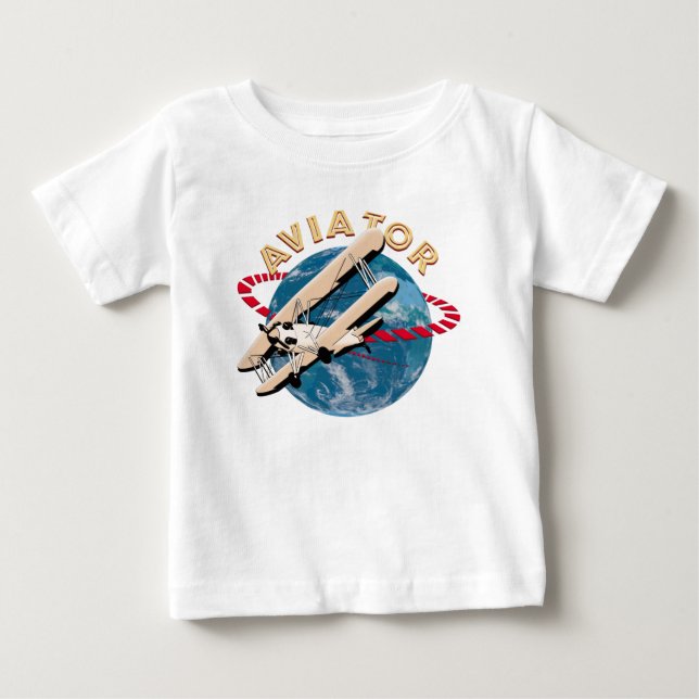 Camiseta Aviador viajando pelo mundo (Frente)